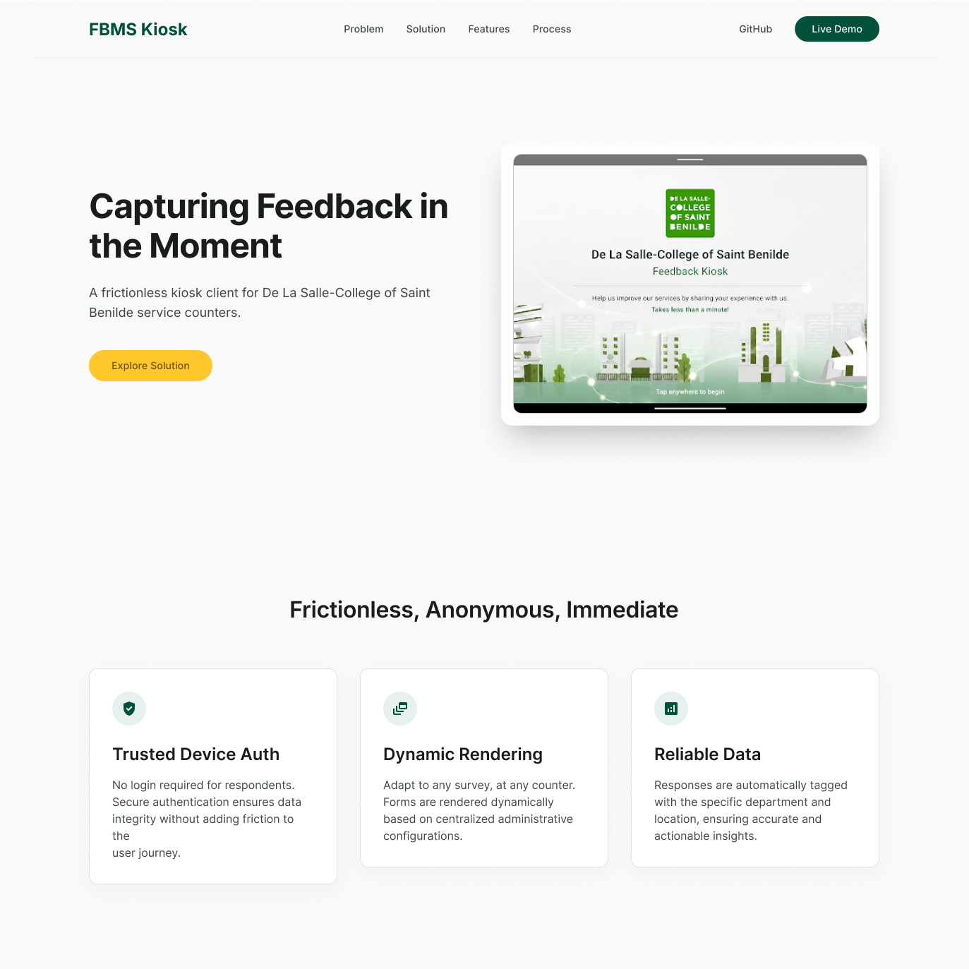 FBMS Kiosk — Feedback Management System Android Kiosk App