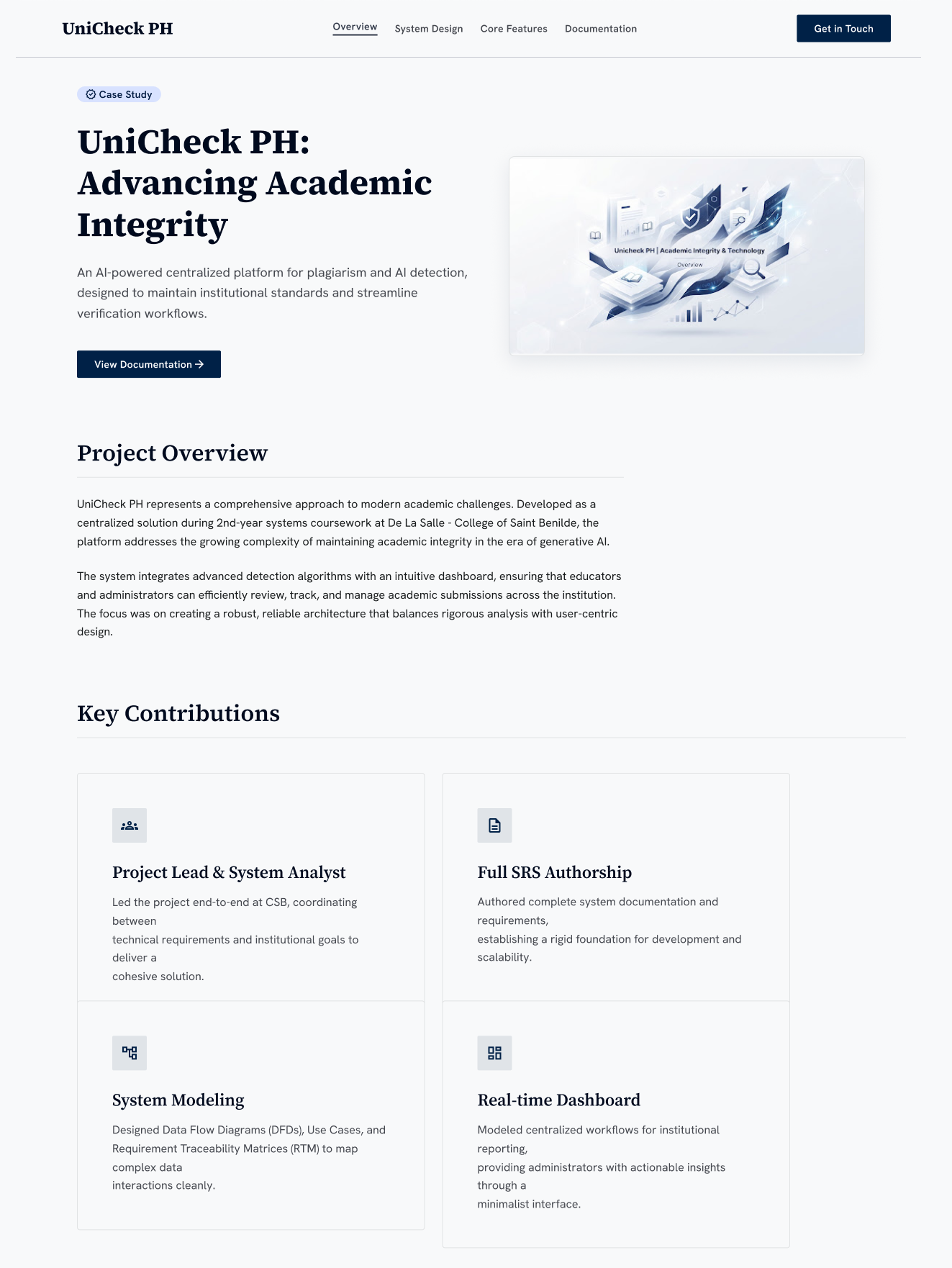 UniCheck PH — academic integrity platform preview